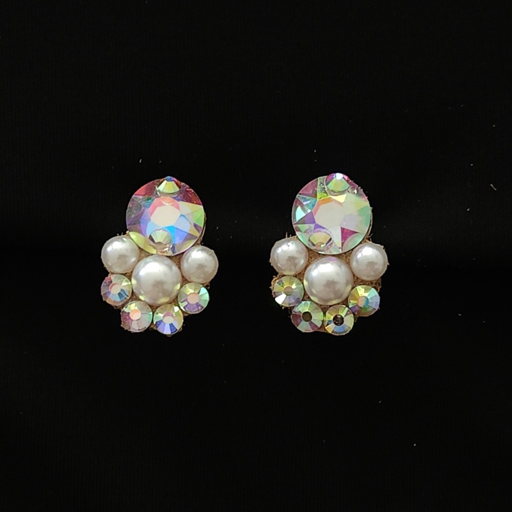 Statement Prom Ballroom Dance Prom Clip-on Earrings : Princess Pearl